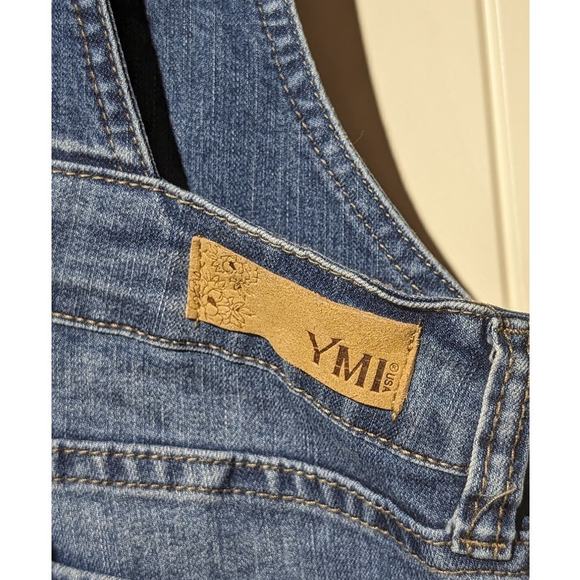 YMI Los Angeles USA Made Bib Overalls Blue Stretch Juniors Size 5 - Picture 8 of 14